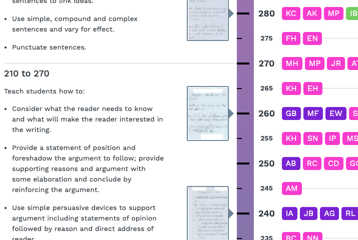 Preview of Figure 1: *Extract of a Teaching Point Report for Narrative Scale